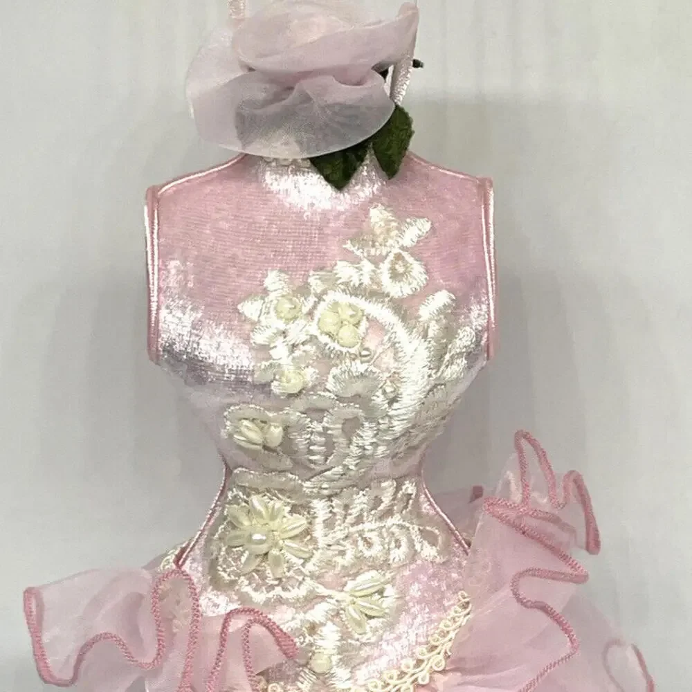 Pink Tutu Dress Form Christmas Ornament Heart & Handcrafted for‎ All Time Sake